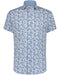Fish Print Short Sleeve Shirt - Blue